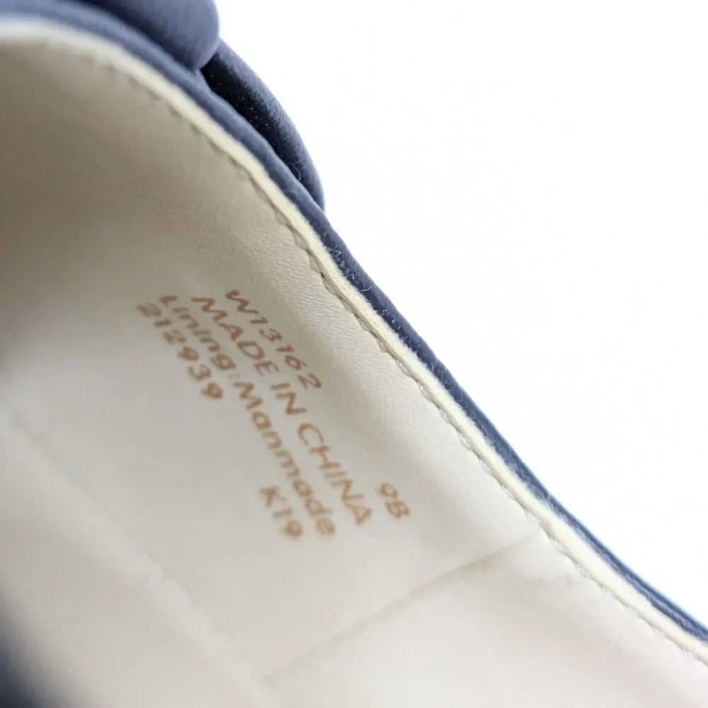 Cole Haan Adair Navy Blue 9B Leather Wedge Heels Pumps W13162 Business Casual